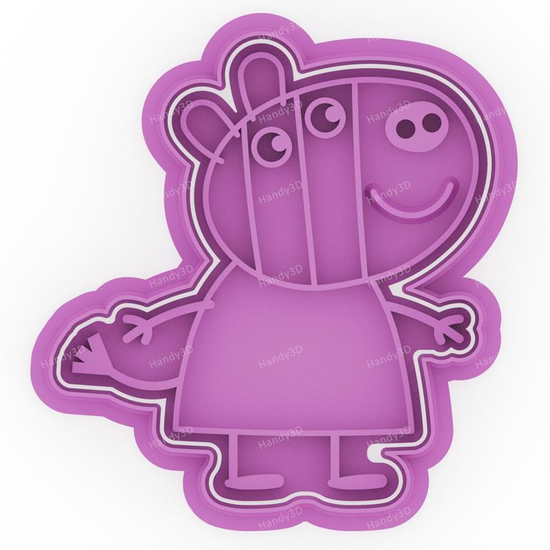 Zoë Zebra Cookie Cutter & Stamp - 8 cm