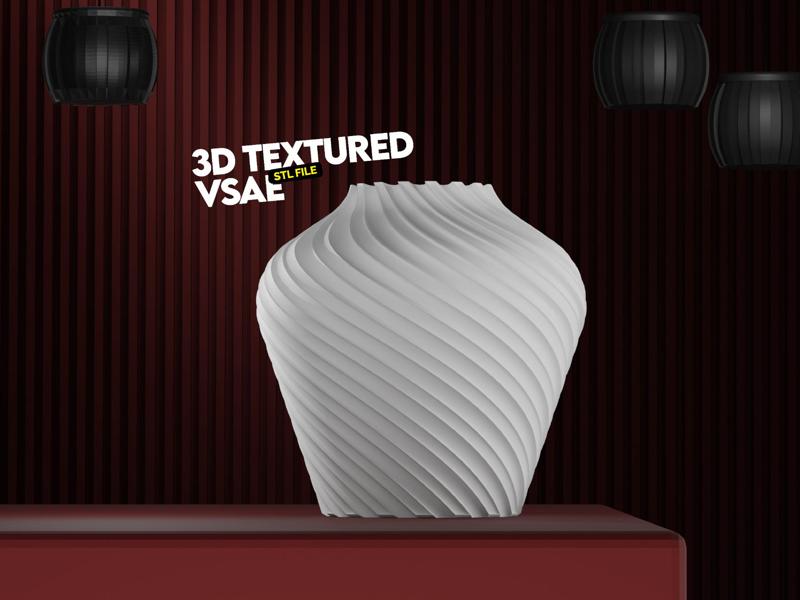 Modern Artistic 3D Printed Vase for Home Decor