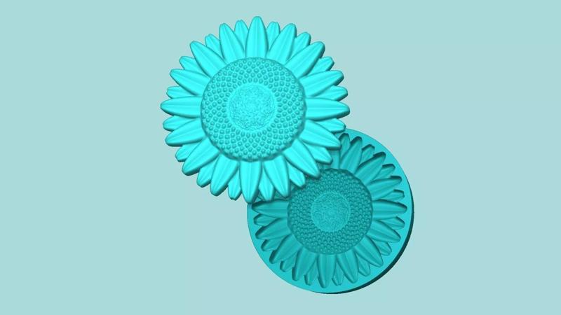 Sunflower 08 - Silicone Mold Maker - Template