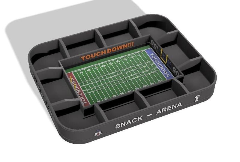 Super Bowl Snack Station – 3D Stadium with Modular Boxes (American Football Stadium)