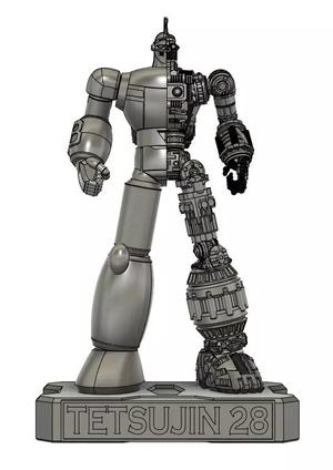 30cm tetsujin 28 half mechanic statue figure 3d models