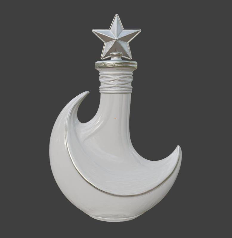 Iridescent Moon Potion Bottle with Lid