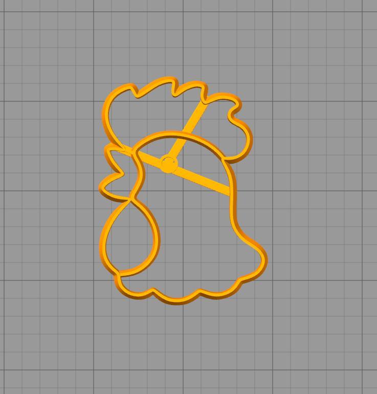 Cockerel cookie cutter