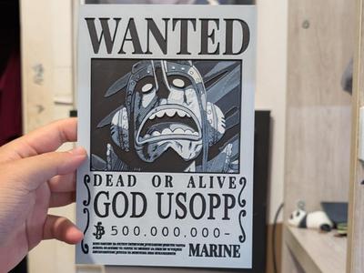 Ussop Wanted Poster One Piece Hueforge 3 Colores