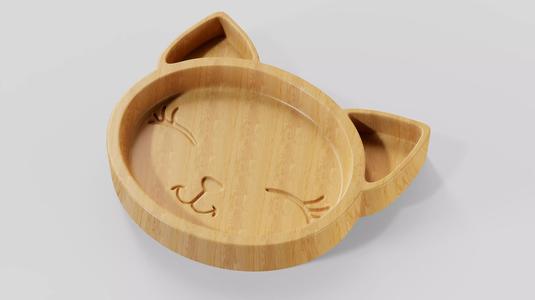 Cat Tray STL models for CNC and 3D printing