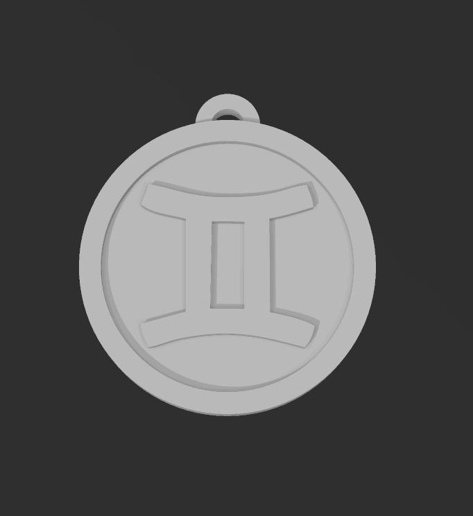 Gemini keychain necklace HD 11