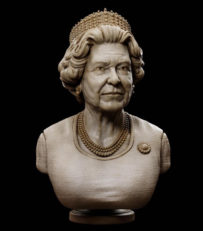 Queen Elizabeth Bust - 3d Printable Sculpture