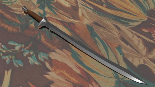 Scimitar Sword – 7-Part Printable STL
