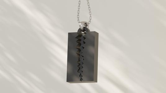 Blade Split Pendant – Razor Blade-Inspired Jewelry