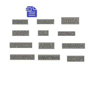 Zodiac Names Stamp