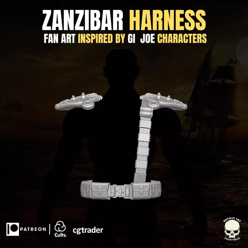 Zanzibar Harness fan art 3D printable file for Action Figures