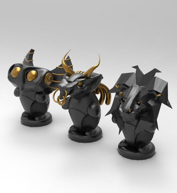 Ms. Owl, Mr. Lion, and Mr. Bull