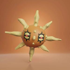 Pokemon - Solrock with base