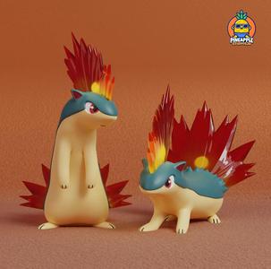 Pokemon - Quilava with 2 poses