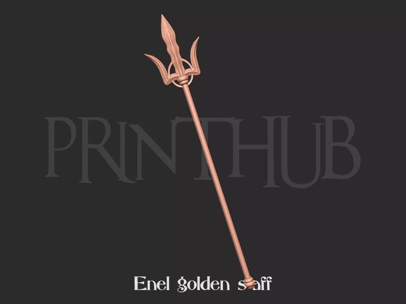 Enel golden staff one piece for cosplay
