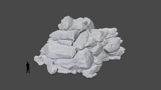 print rock pile of rocks