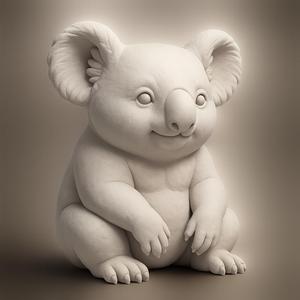 Koala Sitting Figurine (Cute, Support-Free) – STL & 3MF