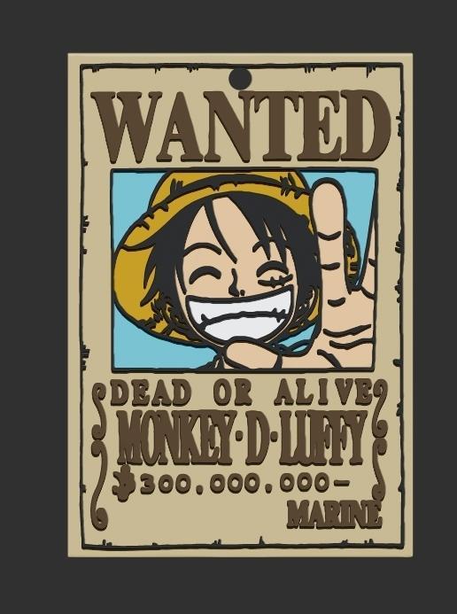 LUFFY WANTED TAG/ KEYCHAIN