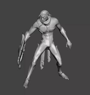 Varus 3D Model man holding gun