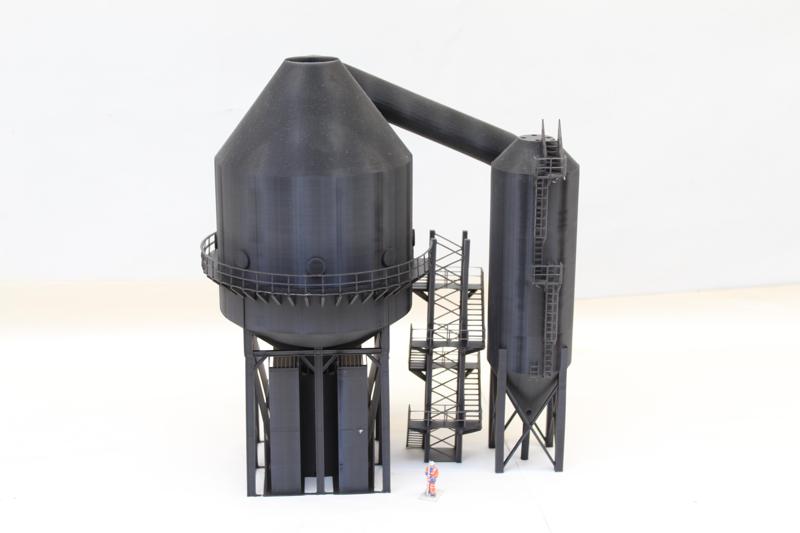 Blast Furnace Dust Catcher Section OO Gauge Model Railway Steelworks READY TO PRINT
