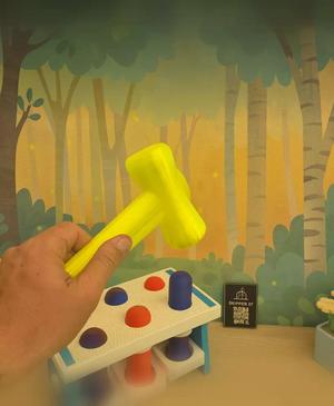 3D Printable Whack-a-Mole Pounding Toy STL