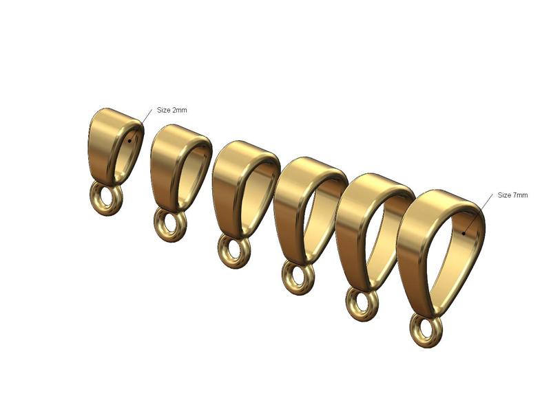 Bail hoop mini collection sizes 7to2mm 3D print model