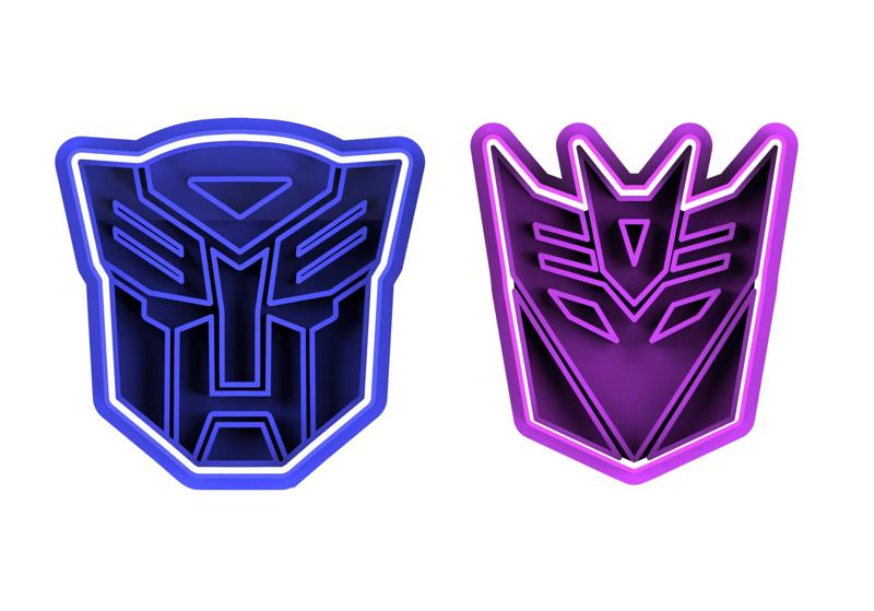 AUTOBOT  and Decepticon logo COOKIE CUTTERS
