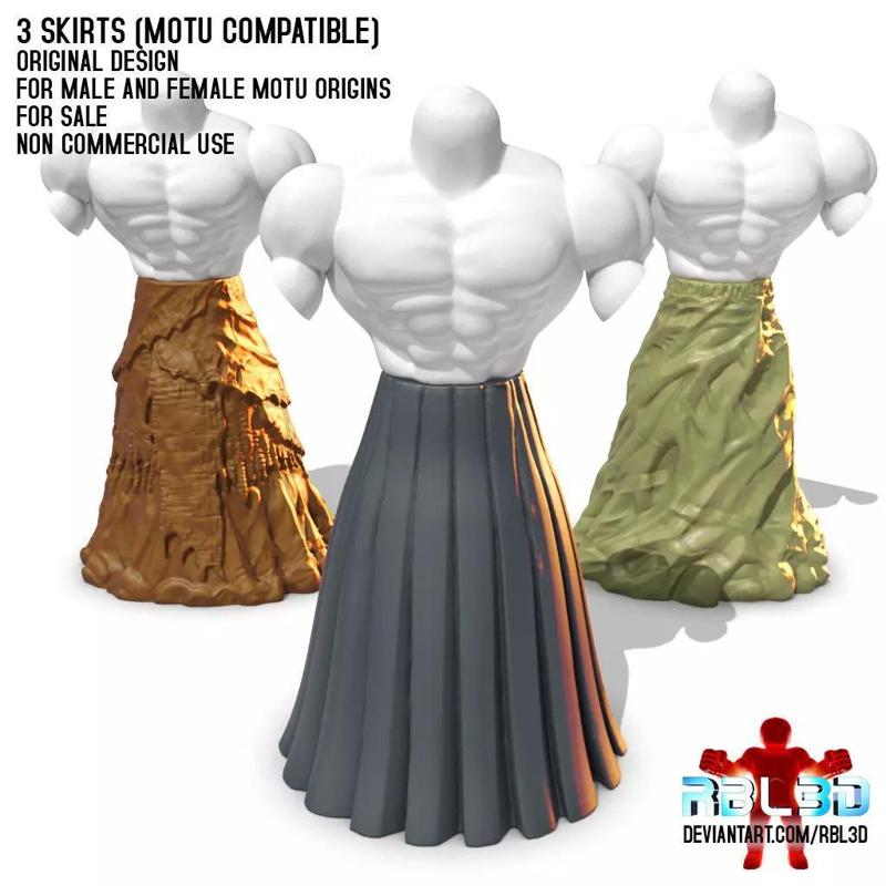 3 Skirts for Motu Origins
