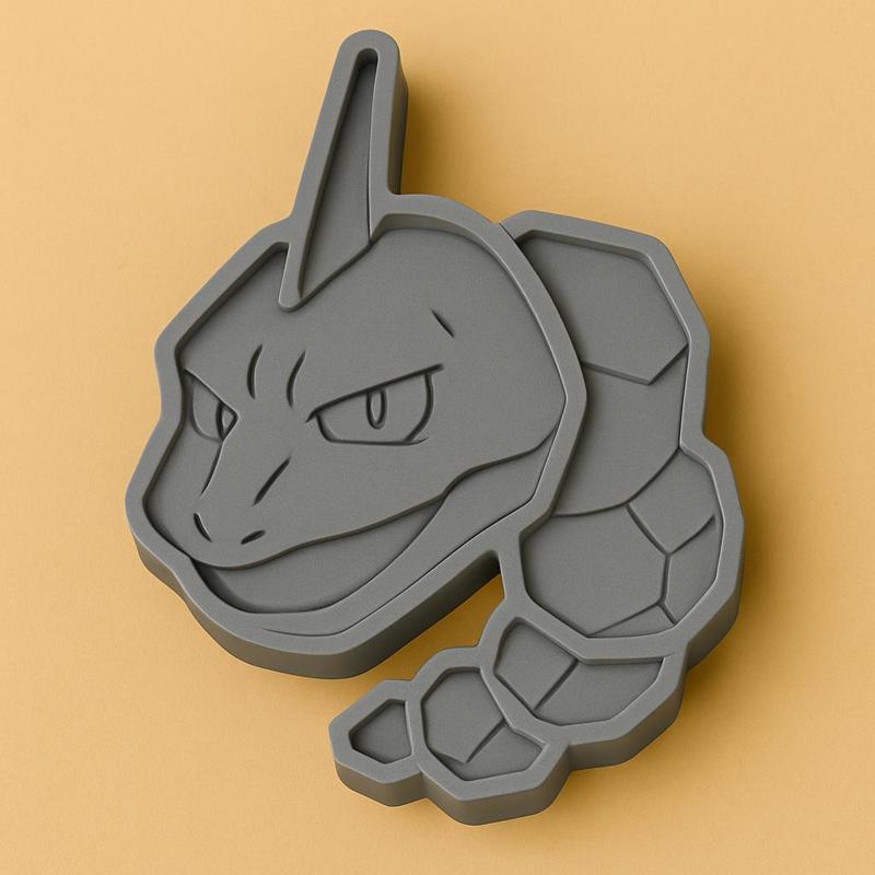 Onix Face Bath Bomb Mold – 3D Printable Rock Snake Pokémon Craft