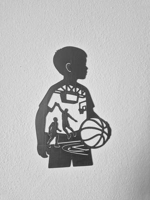 Basketball Boy with Court Inside – 3D Printable Sports Design