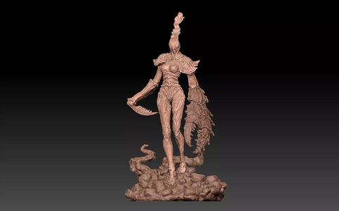 Ghostmantis monster girl character creature 3D printable