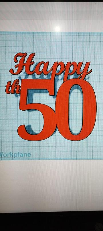 50th birthday cake topper