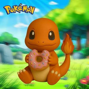 Chibi Charmander with Donut - Cute Pokémon 3D Print Figure