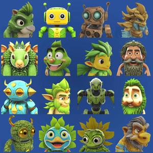 Enchanted Worlds Collection - Nature and Tech Fusion Characters