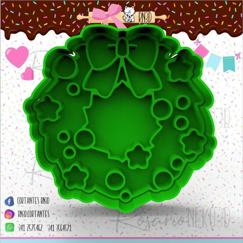 CHRISTMAS WREATH cookie cutter - CHRISTMAS WREATH cookie cutter - CHRISTMAS WREATH cookie cutter