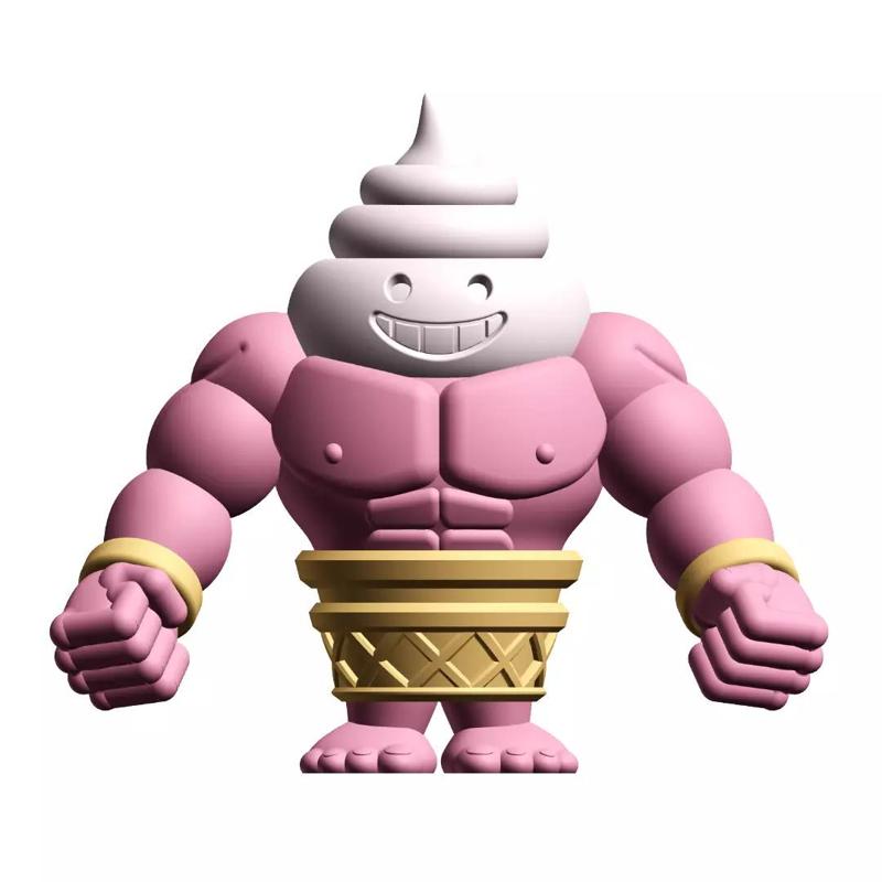Gashapon Gang Big Softee Muscular Ice Cream Cone Figure