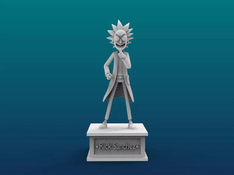 Rick Sanchez Cartoon Figure Print 3D Printer