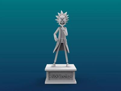 Rick Sanchez Cartoon Figure Print 3D Printer