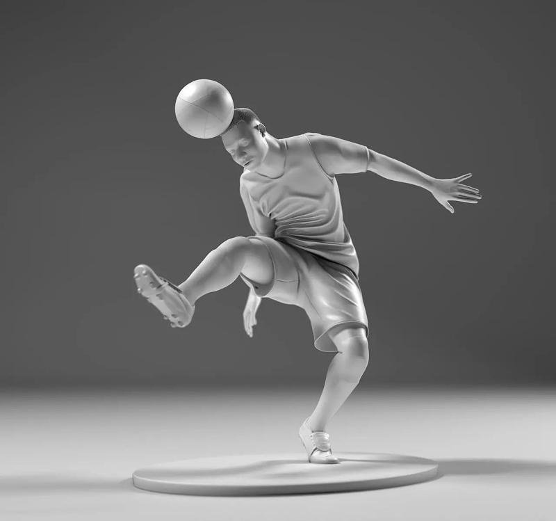 Footballer 05 HeadStrike 01 Stl