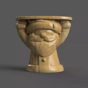 santa candle holder - tray - stand