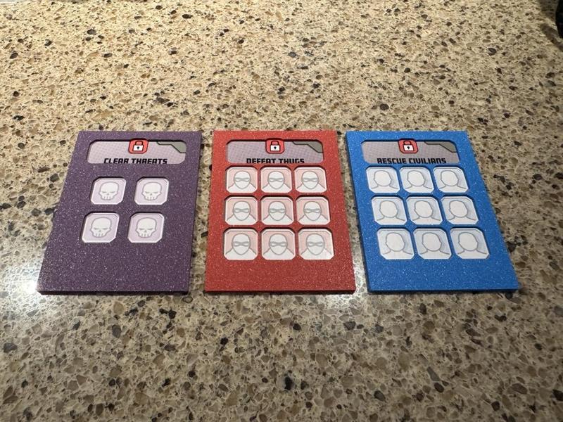 Marvel United Mission Objective Card Holders