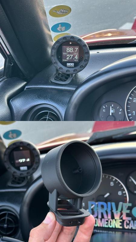 Mazda mx-5 miata pre-facelift NA 1989-1993 top left dashboard custom vent grille gauge holder