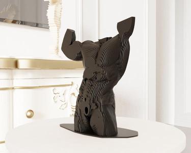 3D Printable Arnold Schwarzenegger Torso - Sliced Design with Base