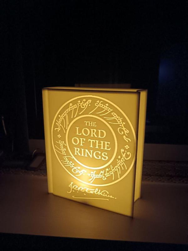 The LORD OF THE RING BOOK LAMP