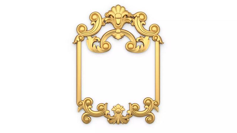Plaster decorative frame wall ornament onlay 01
