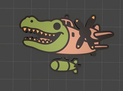 bombardier crocodile keychain