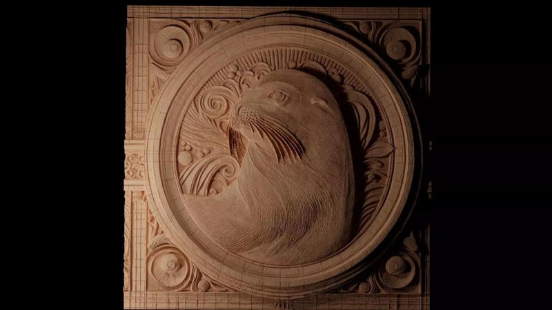Sea Lion CNC 3d Print High Relief Sand Casting