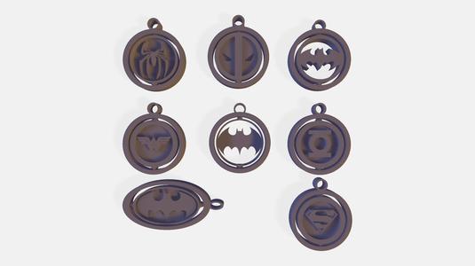 super heros keychian