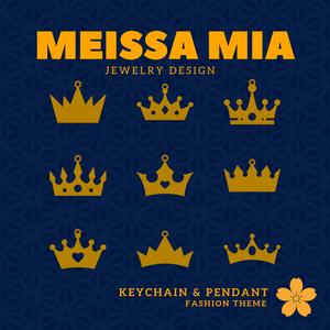 Pocket Royalty – 3D Print File for Crown & Tiara Keychain or Pendant - Crown Keychain - Tiara Pendant - Girl's Fashion - Princess Fashion Accessories