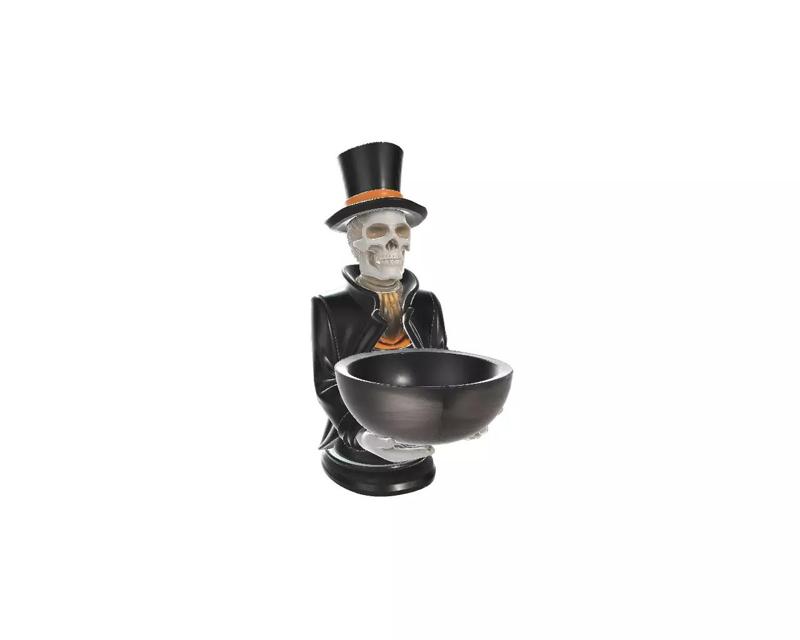 Skeleton Butler Candy Bowl Holder Halloween Tabletop Decoration